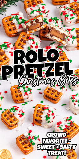 rolo pretzel christmas bites