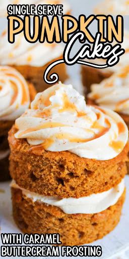 single serve pumpkin cakes