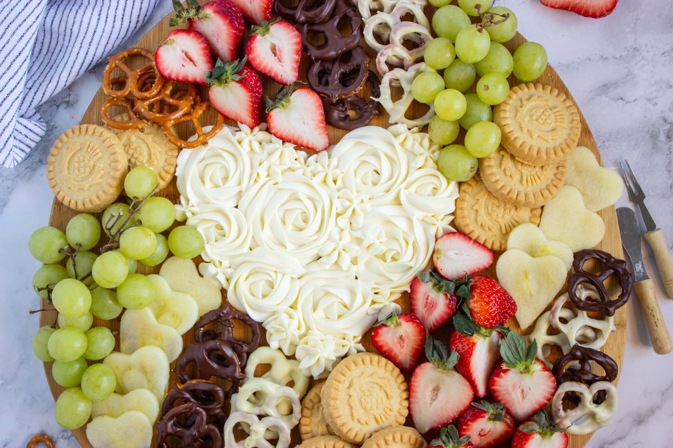 Love at First Bite with Valentines Cream Cheese Board!