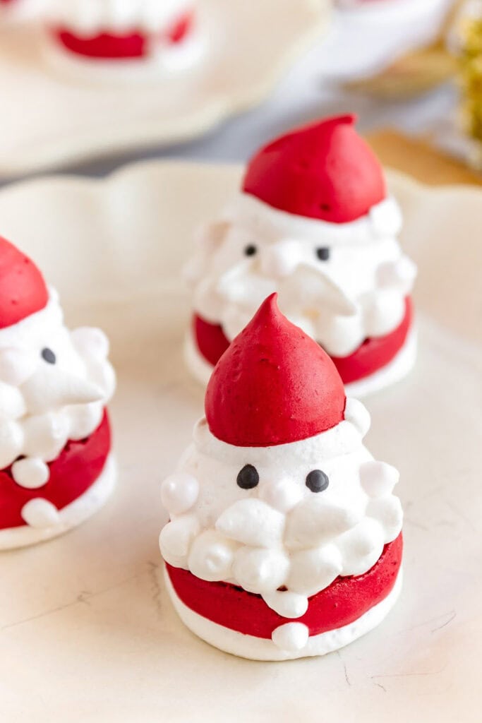 Santa Claus Meringue Cookies - Kids Christmas Treats