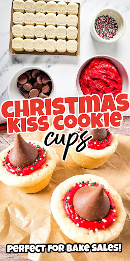 christmas kiss cookie cups