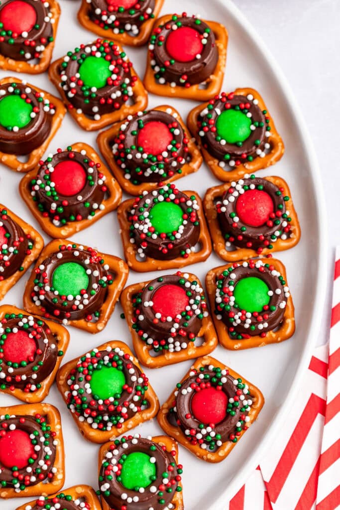 Christmas rolo pretzel bites - Kids Christmas Treats