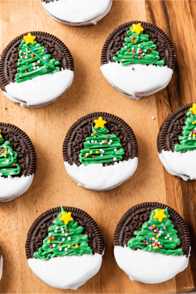 Christmas tree oreos - Kids Christmas Treats