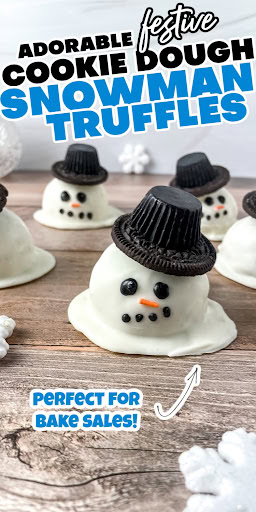 cookie dough snowman truffles