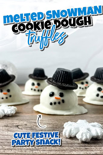 cookie dough snowman truffles