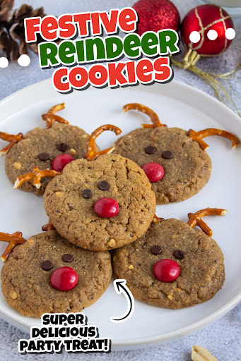 festive reindeer cookies