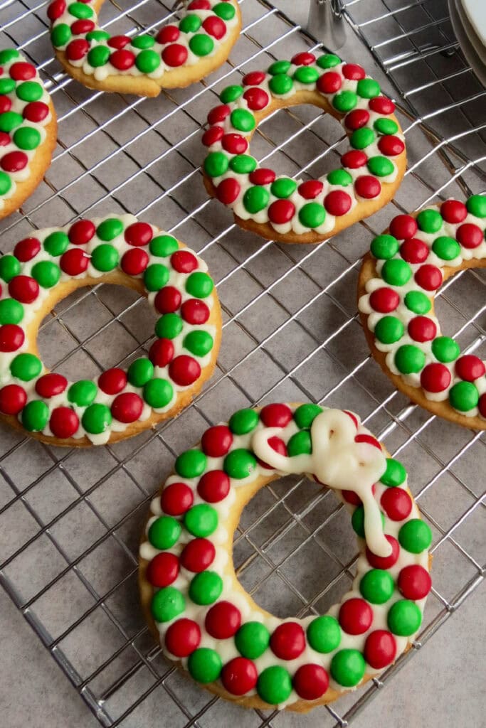 wreath sugar cookies - Kids Christmas Treats