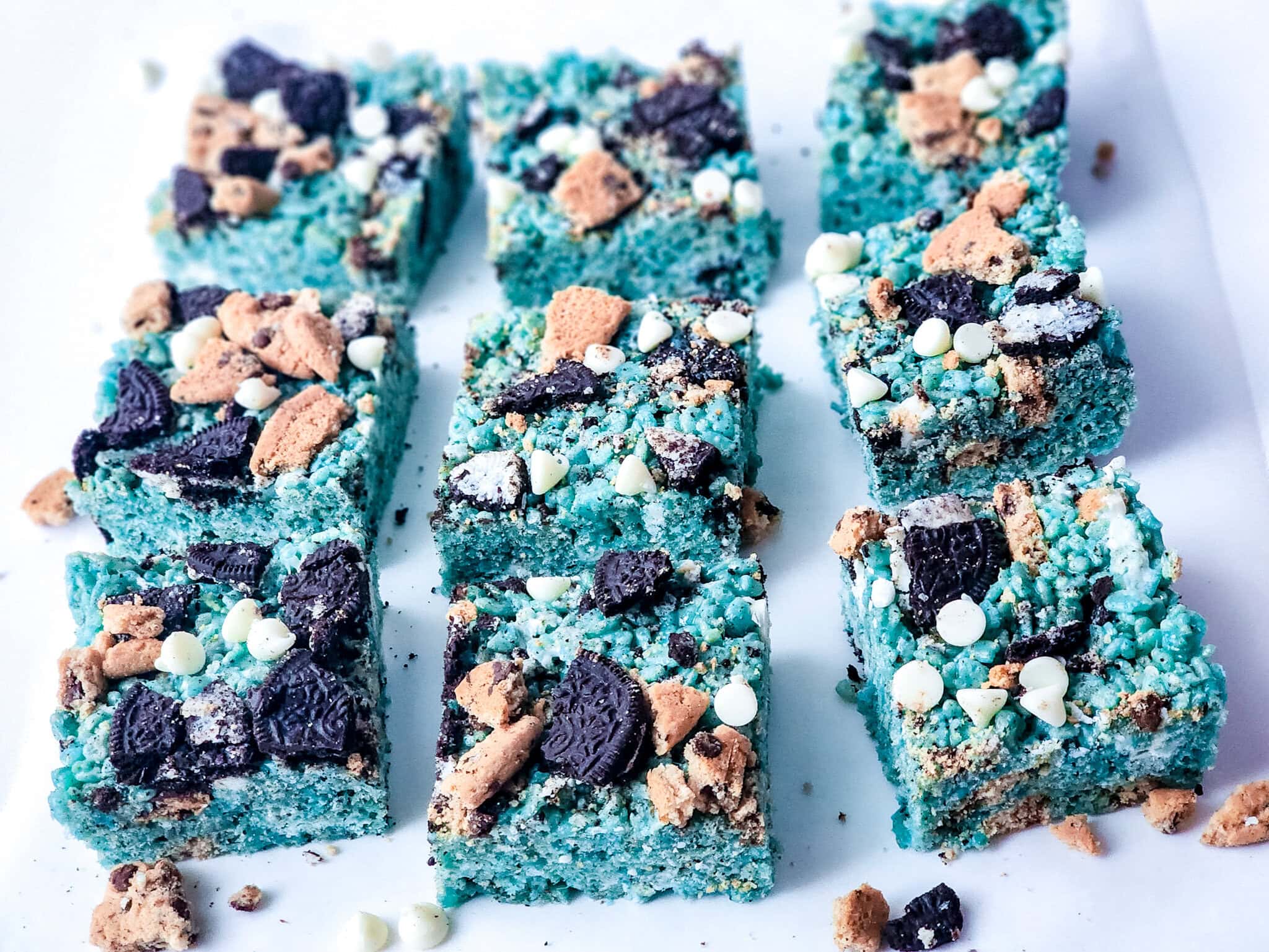 Cookies, Marshmallows, and Fun! Cookie Monster Rice Krispies