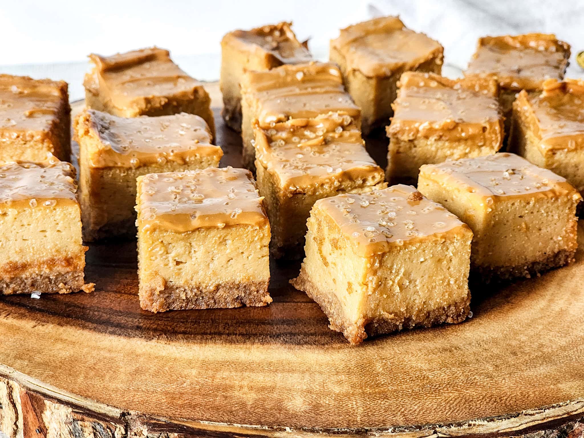 Rich, Creamy, and Sweet: Mini Dulce de Leche Cheesecake Squares