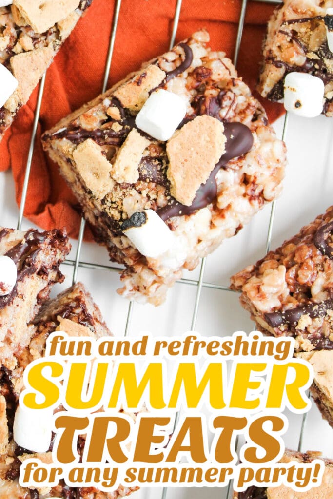 summer treats - Chewy, Chocolatey S’mores Rice Krispie Bars