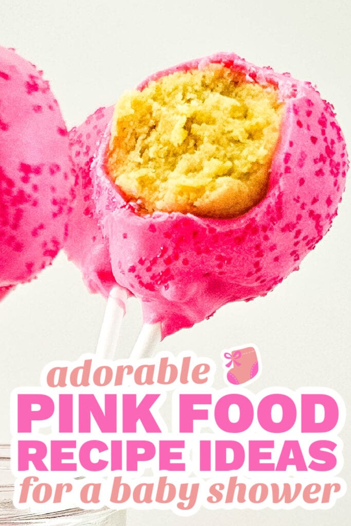 pink baby shower food - pink cake pops
