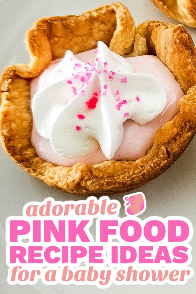 pink baby shower food - pink lemonade pie bites