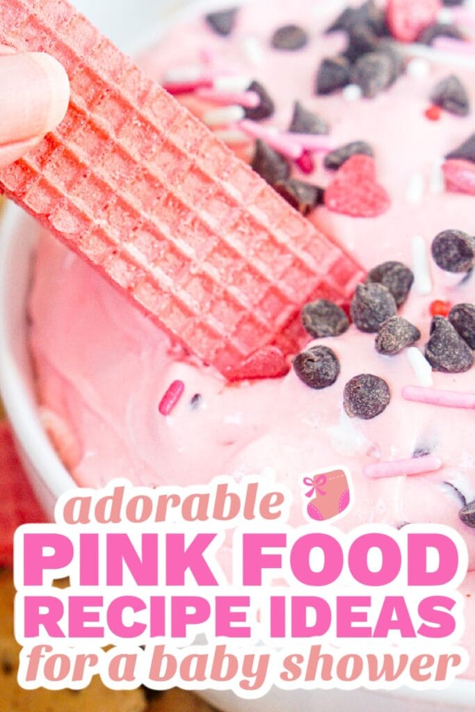 pink baby shower food - pink booty dip