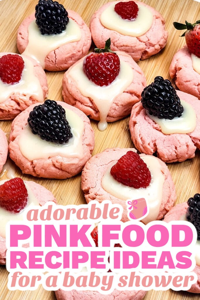 pink baby shower food - Fresh Berry Pink Sugar Cookies