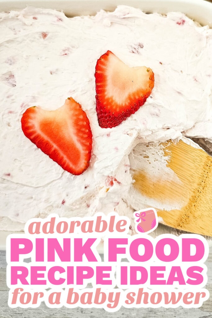pink baby shower food - Strawberry Cheesecake Dip
