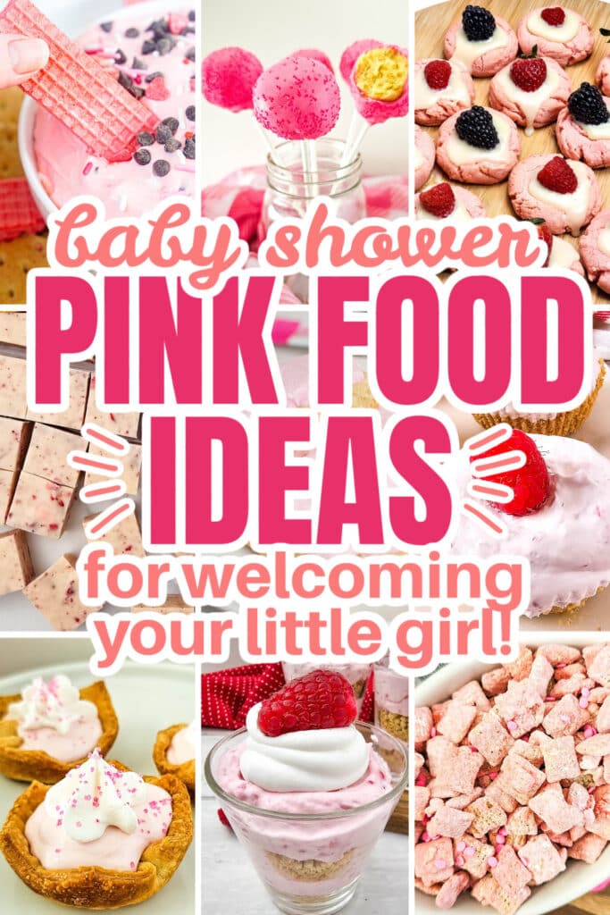 pink food baby shower
