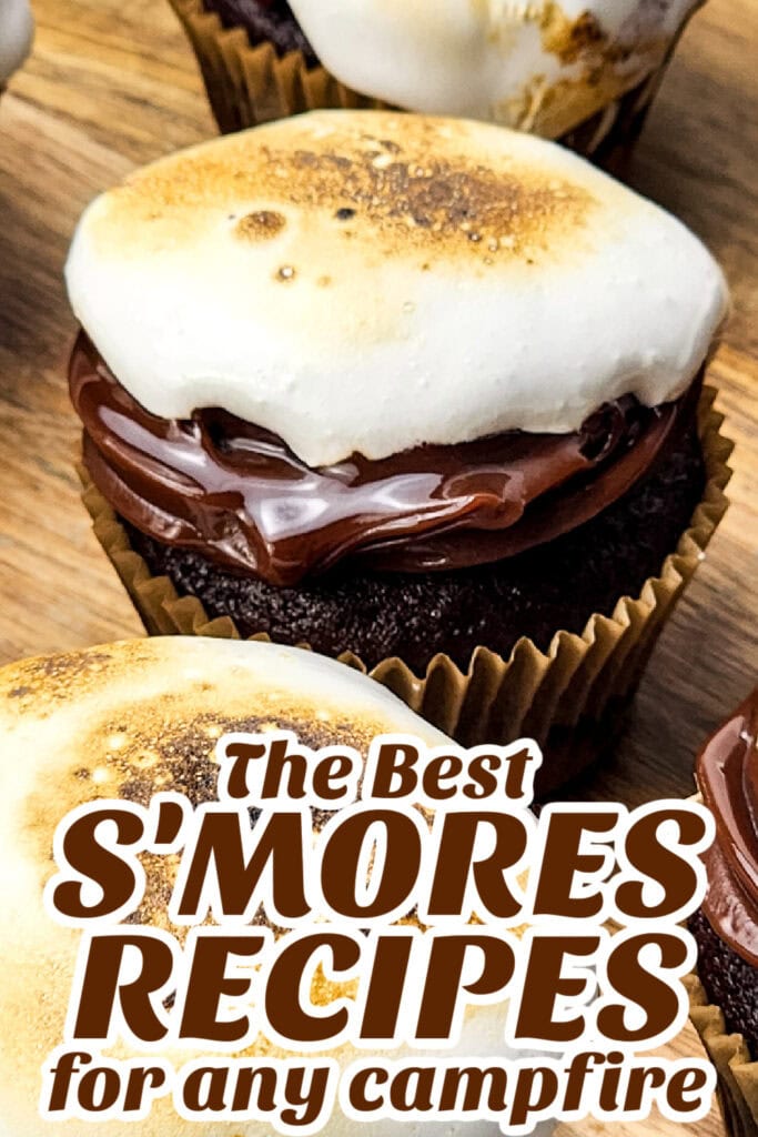 s'mores recipes - Toasted Marshmallow S'mores Cupcakes
