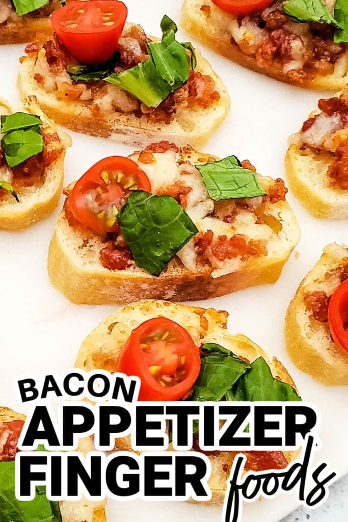 bacon appetizers - Bacon-Topped BLT Crostini