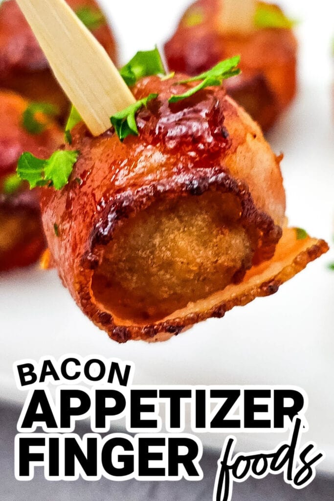 bacon appetizers - Bacon Wrapped Meatballs