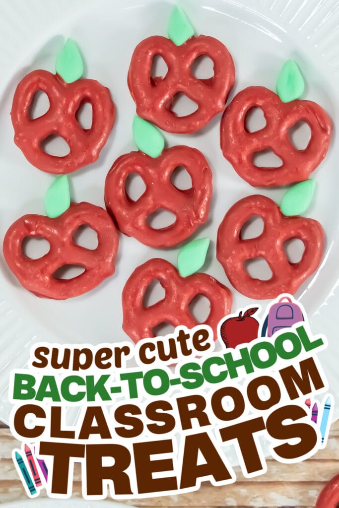 back-to-school classroom treats - Apple Pretzels