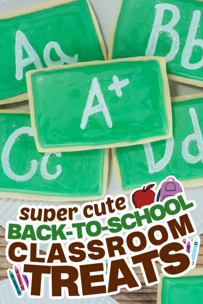 back-to-school classroom treats - chalkboard cookies