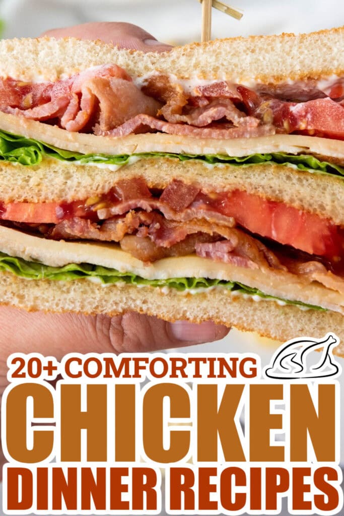 chicken dinner recipes - Homestyle Chicken & Bacon Stack Sandwich