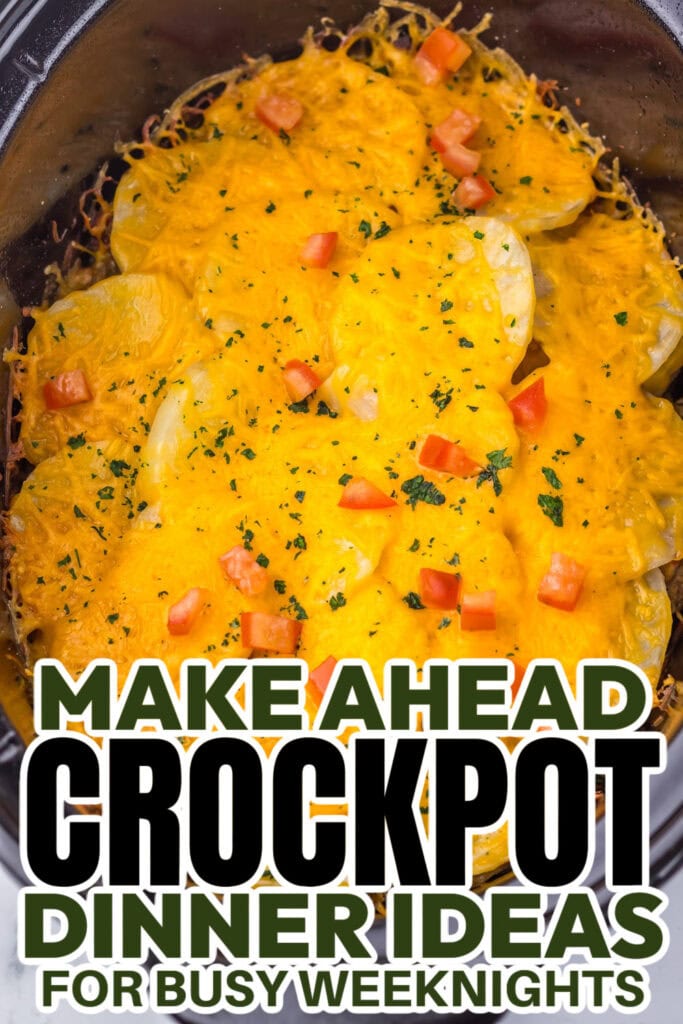 crockpot dinner ideas - Slow Cooker Cheesy Taco Potato Casserole