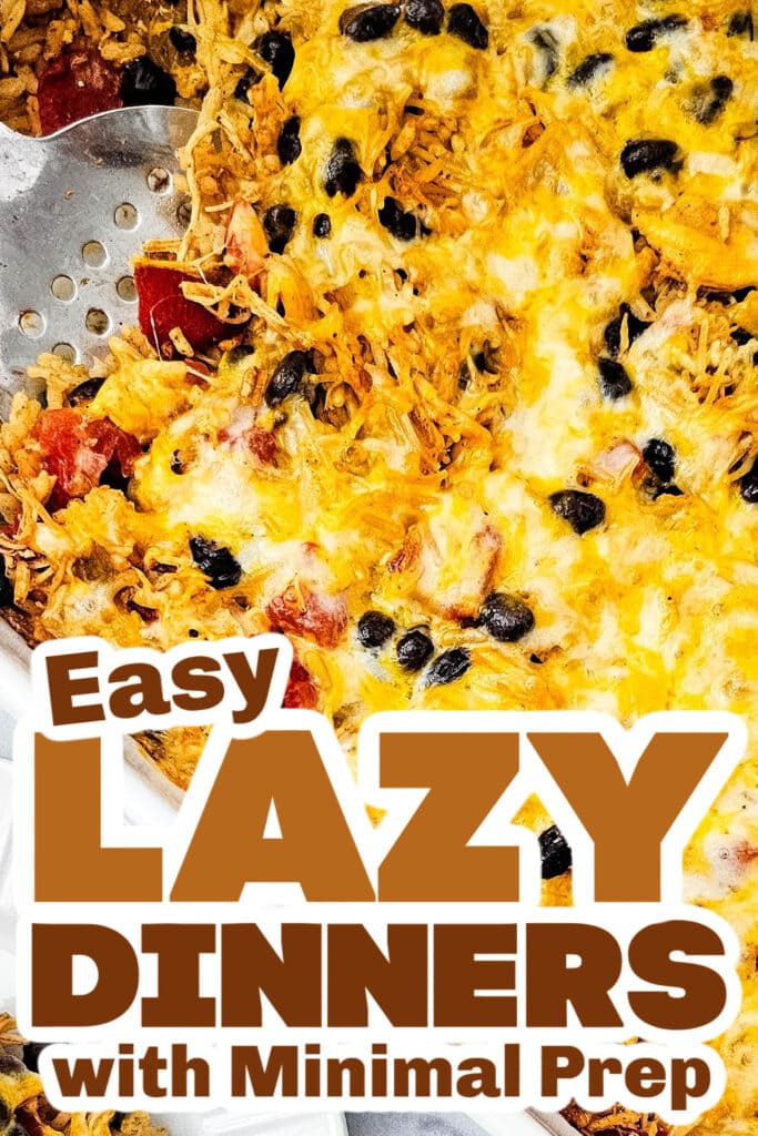 lazy dinners - Cheesy Chicken Taco Casserole with Black Beans
