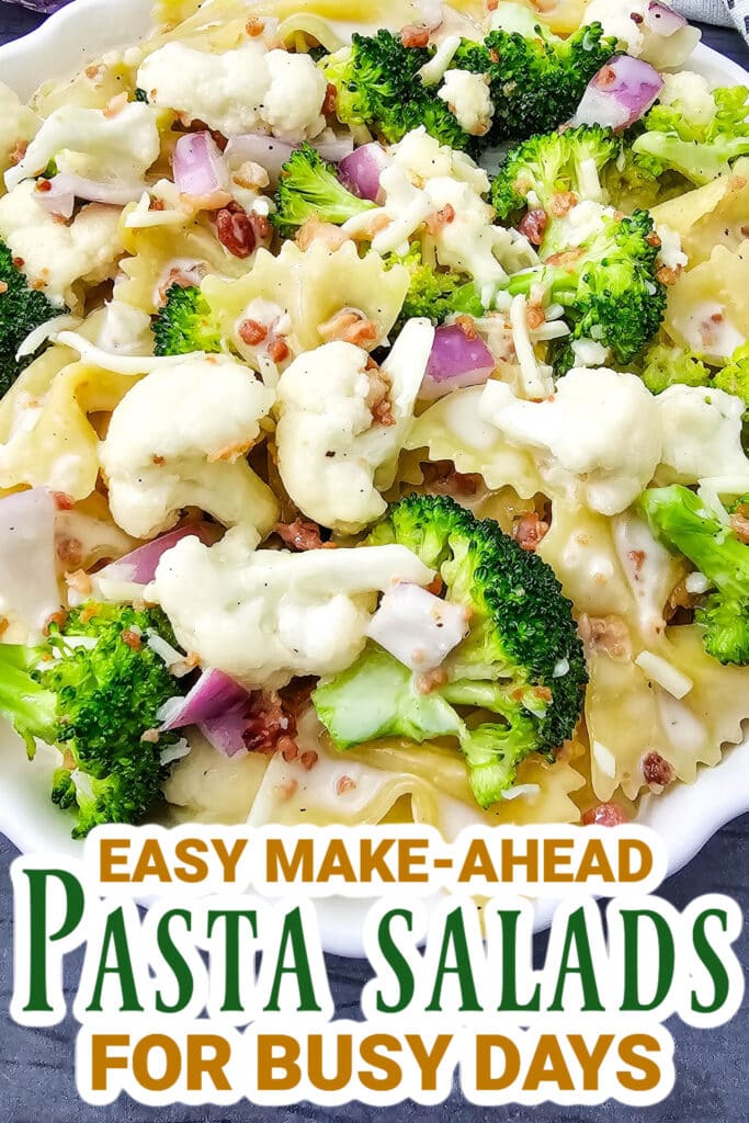 Pasta Salad Recipes - Broccoli Cauliflower Pasta Salad