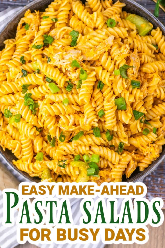 Pasta Salad Recipes - Buffalo Chicken Pasta Salad