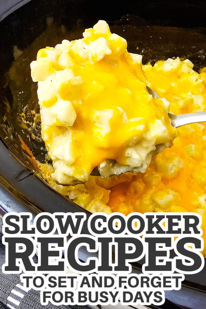 slow cooker recipes - cheesy potatoes