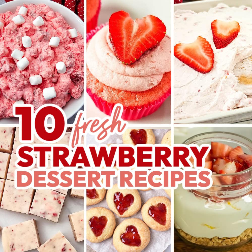 strawberry dessert recipes featured image
