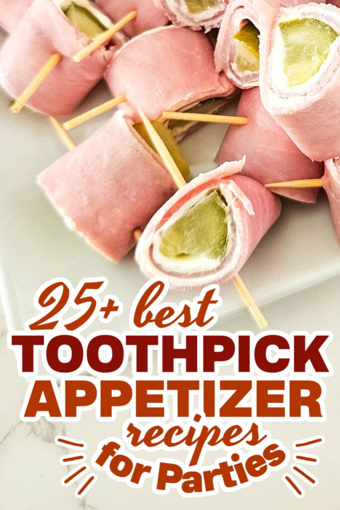toothpick appetizers - Pickle Ham Rolls copy