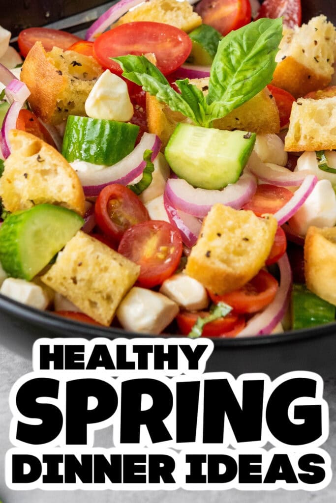 spring dinner - Classic Panzanella with Mozzarella