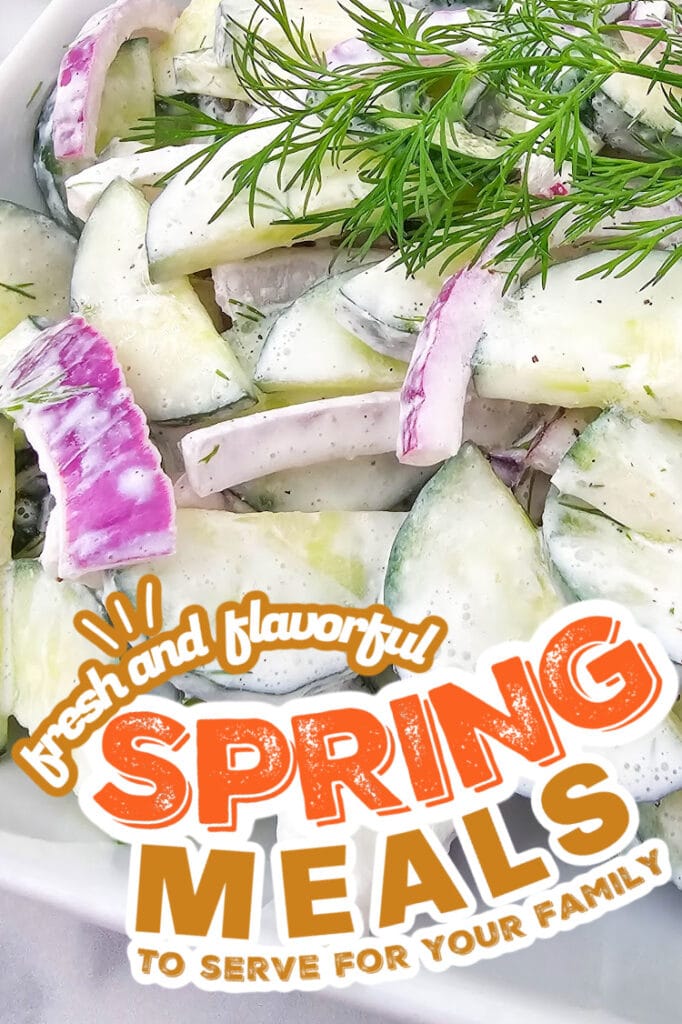 spring meals - Creamy Cucumber Salad