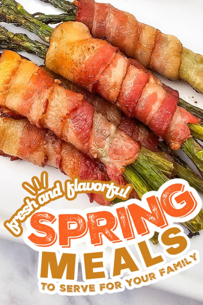 spring meals - Roasted Bacon-Wrapped Asparagus Bundles