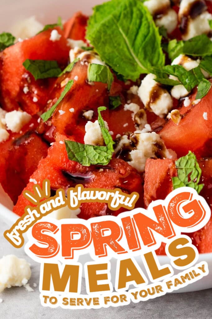 spring meals - Watermelon Feta Salad