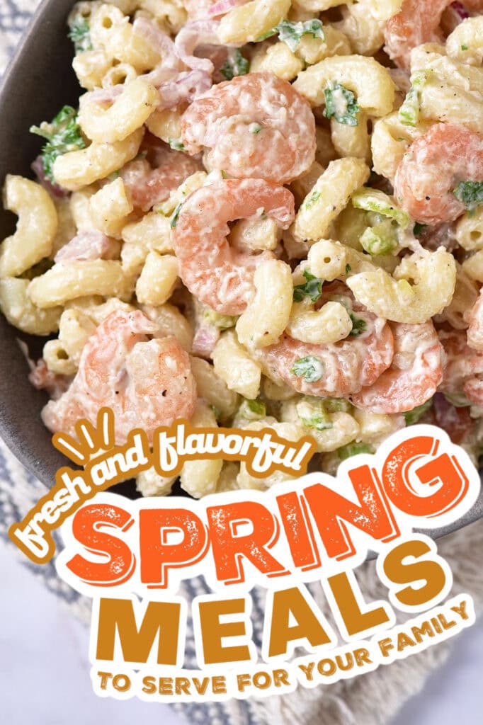 spring meals - shrimp pasta salad