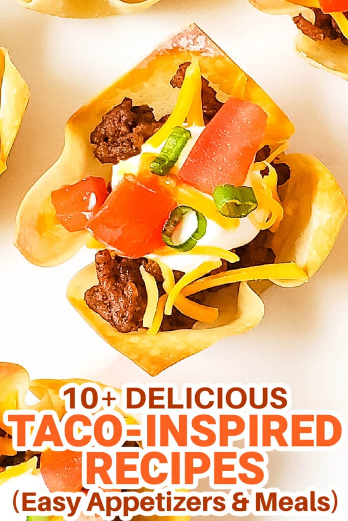 taco inspired recipes - Taco Wonton Cups