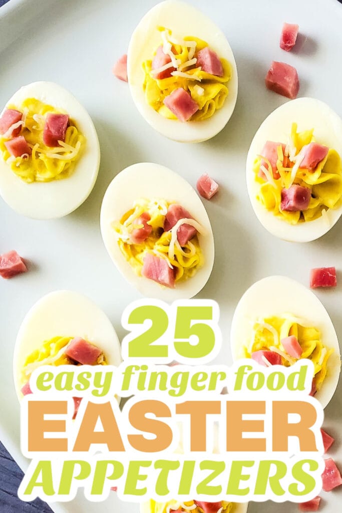 easter appetizers - Ham and Cheese Deviled Eggs