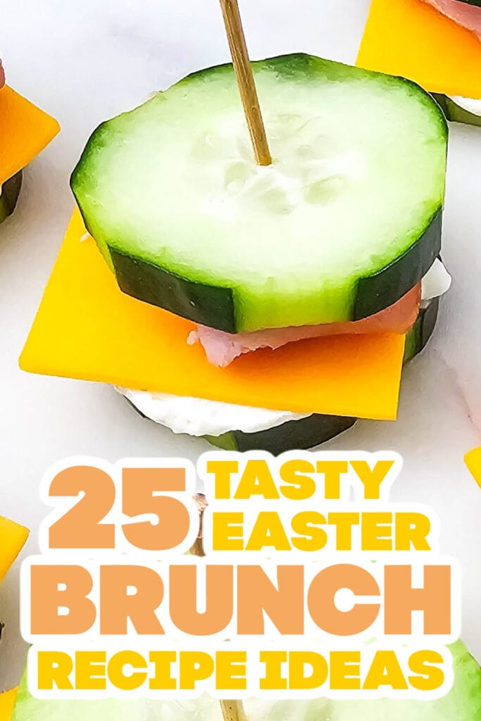 easter brunch - Ham & Cheese Cucumber Sandwich Bites