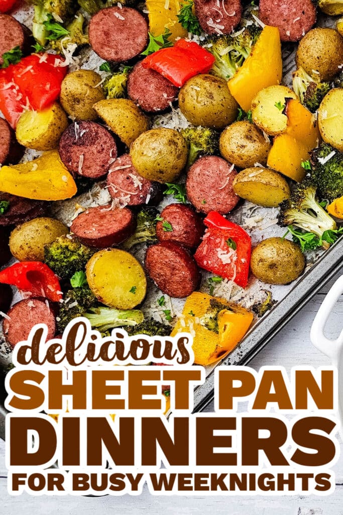 sheet pan meals - Healthy Sheet Pan Sausage with Veggies
