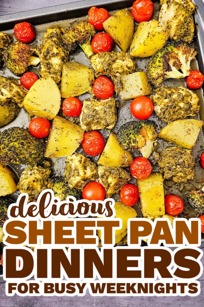 sheet pan meals -Sheet Pan Pesto Chicken