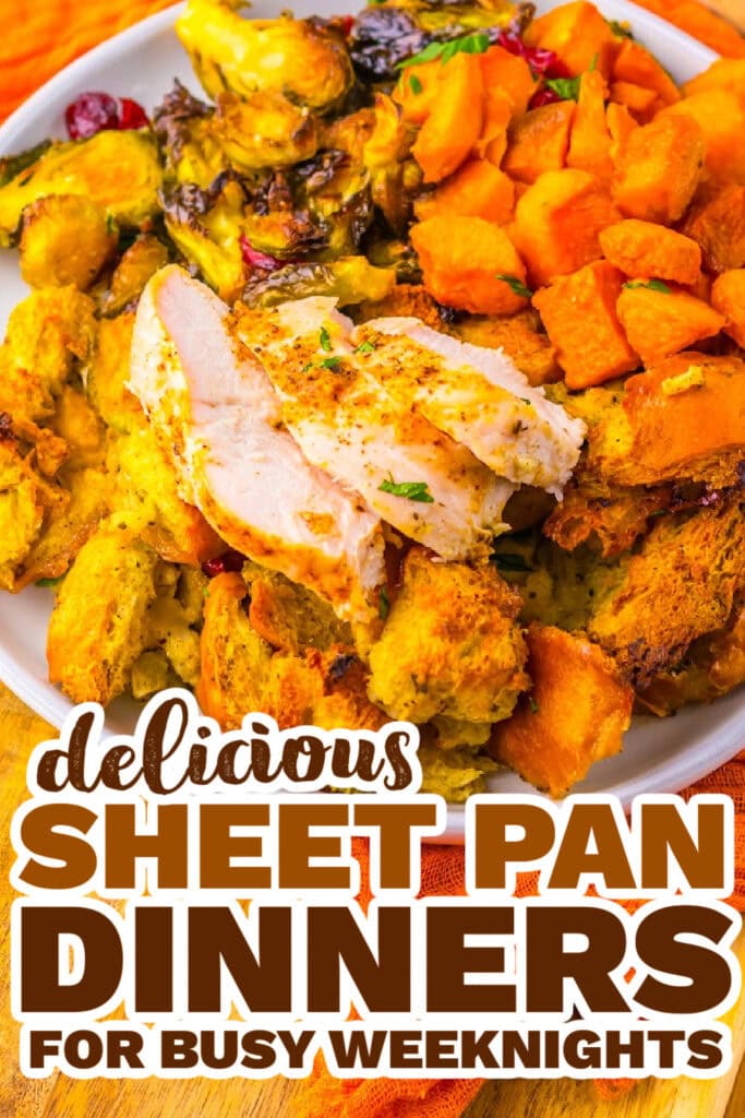 sheet pan meals -Sheet Pan Thanksgiving Dinner for Two