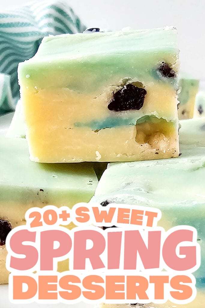 spring desserts - Creamy Blueberry Fudge