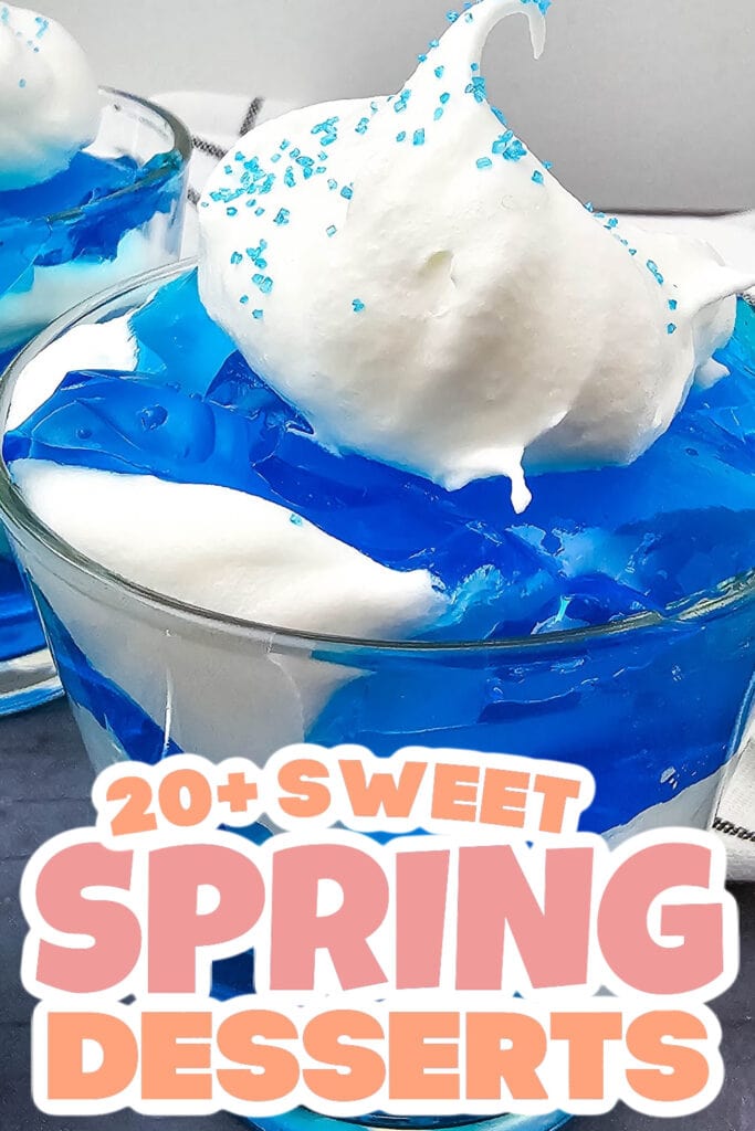 spring desserts - Fluffy Blueberry Cloud Mousse