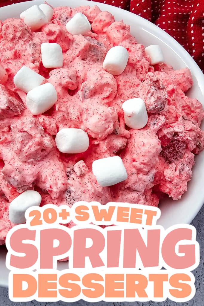 spring desserts - Fresh Strawberry Fluff Salad