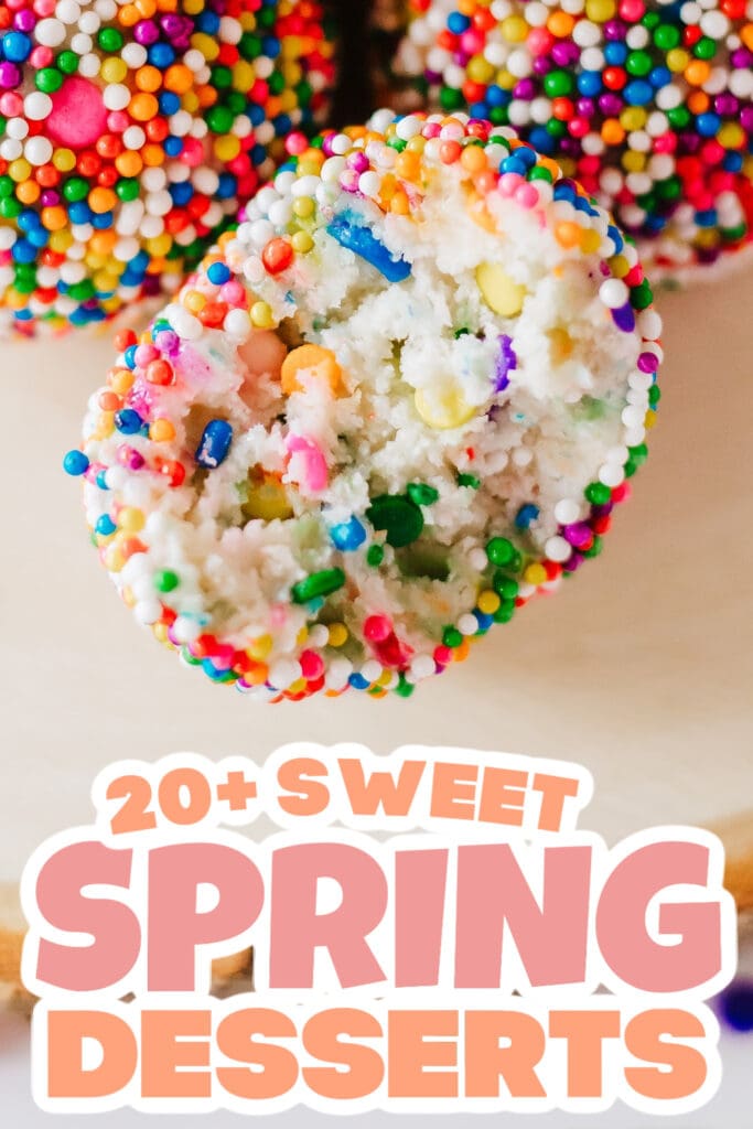 spring desserts - FunFetti Cheesecake Bites