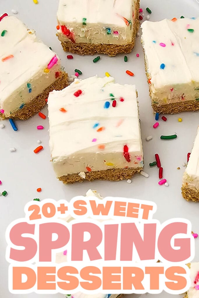 spring desserts - Funfetti Cheesecake Bars