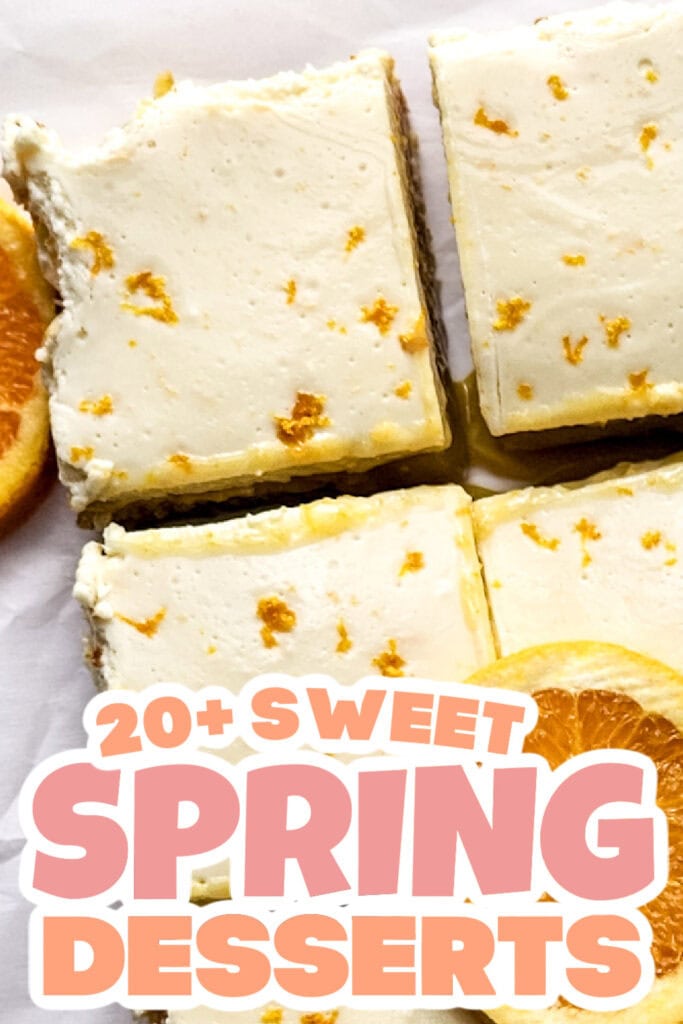 spring desserts - Orange Dreamsicle Bars